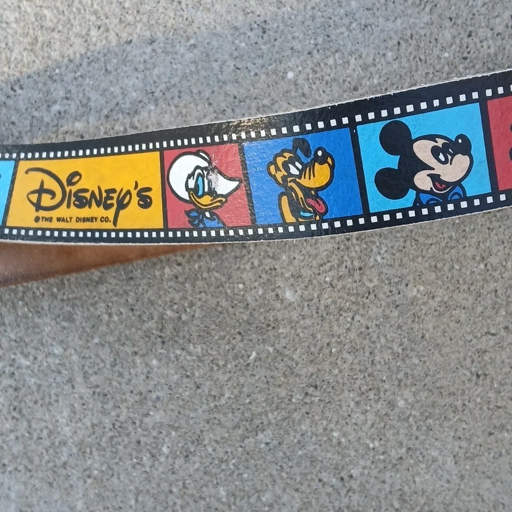 Vintage 1980 Lee Jeans VARIOUS Disney Characters Kids Genuine Leather Belt 20-22